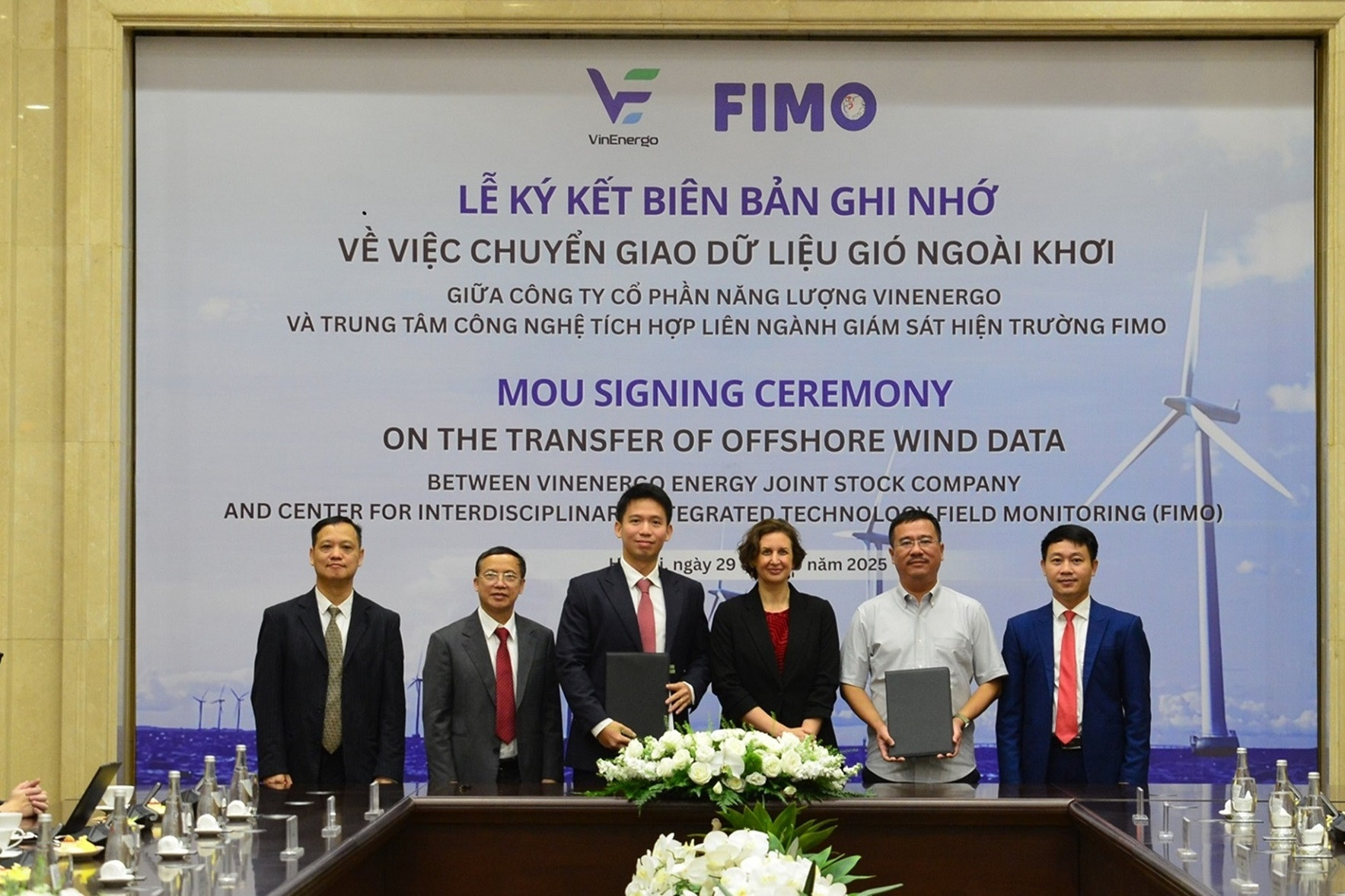 VinEnergo và FIMO hợp tác chuyển giao dữ liệu đo gió đầu tiên ở Việt Nam