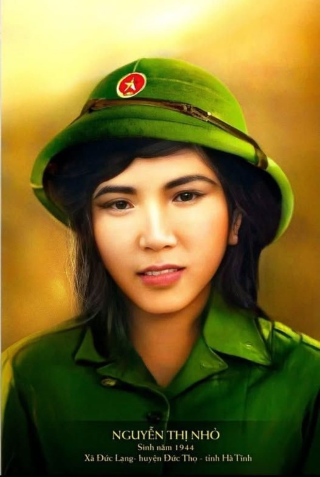 Hình 2. Ảnh phục dựng Liệt sỹ Nguyễn Thị Nhỏ, Hy sinh ở Ngã ba Đồng Lộc(1).jpg