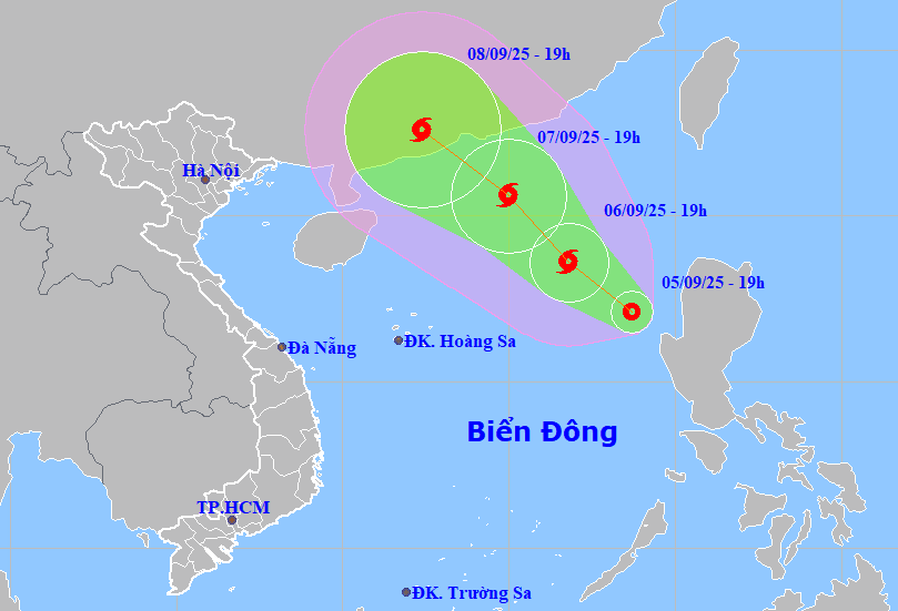 Áp thấp nhiệt đới xuất hiện trên Biển Đông, mạnh thành bão số 7 trong 24 giờ tới