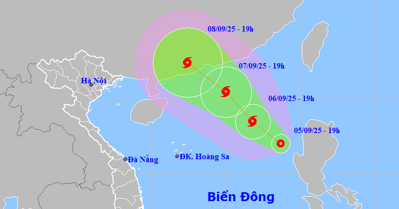 Áp thấp nhiệt đới xuất hiện trên Biển Đông, mạn...