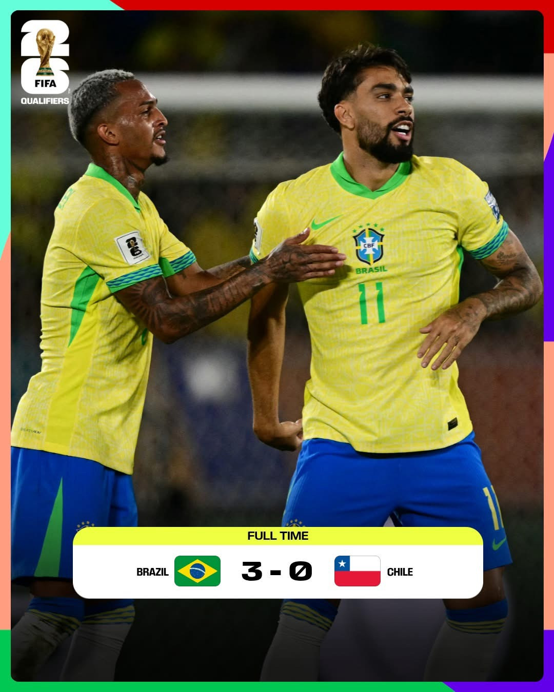 Brazil Đè Bẹp Chile với Chiến Thắng 3-0 trong Vòng Loại World Cup 2026