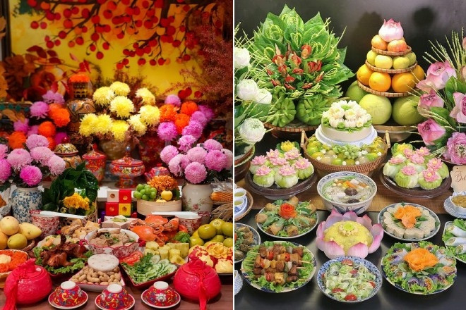 Mẹ đảm đứng bếp 4 tiếng, làm mâm cỗ Rằm tháng 7 đẹp mỹ mãn