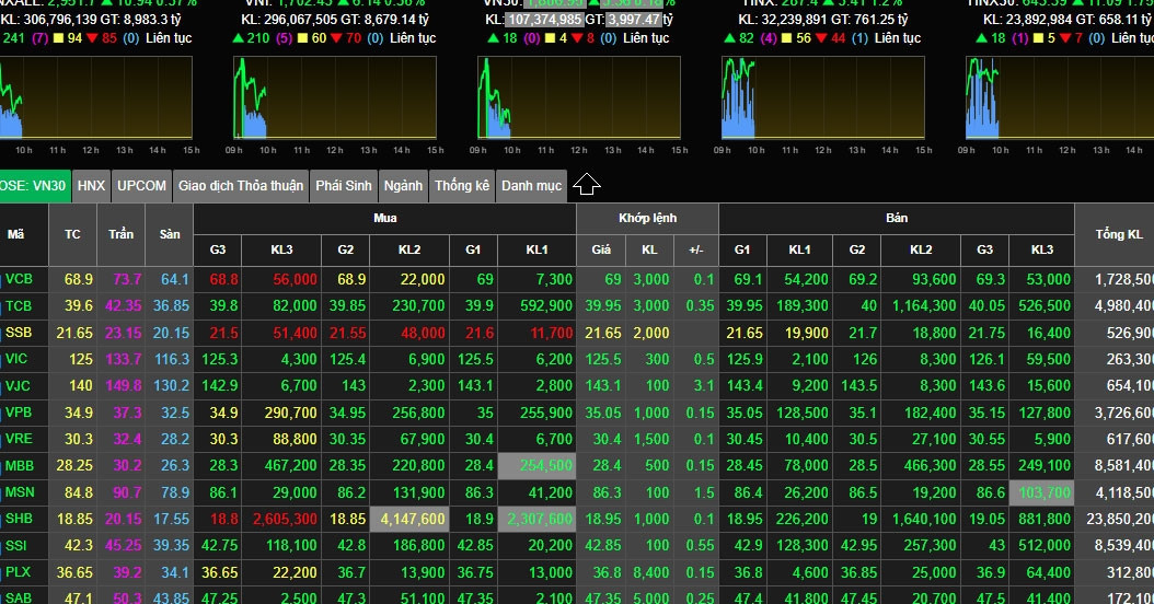 VN-Index lần đầu tiên vượt 1.700 điểm, dòng tiền vẫn cuồn cuộn đổ vào