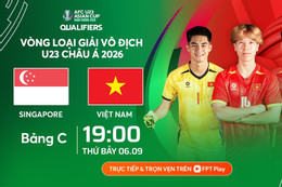 Link xem trực tiếp bóng đá U23 Việt Nam vs U23 Singapore, 19h00 ngày 6/9