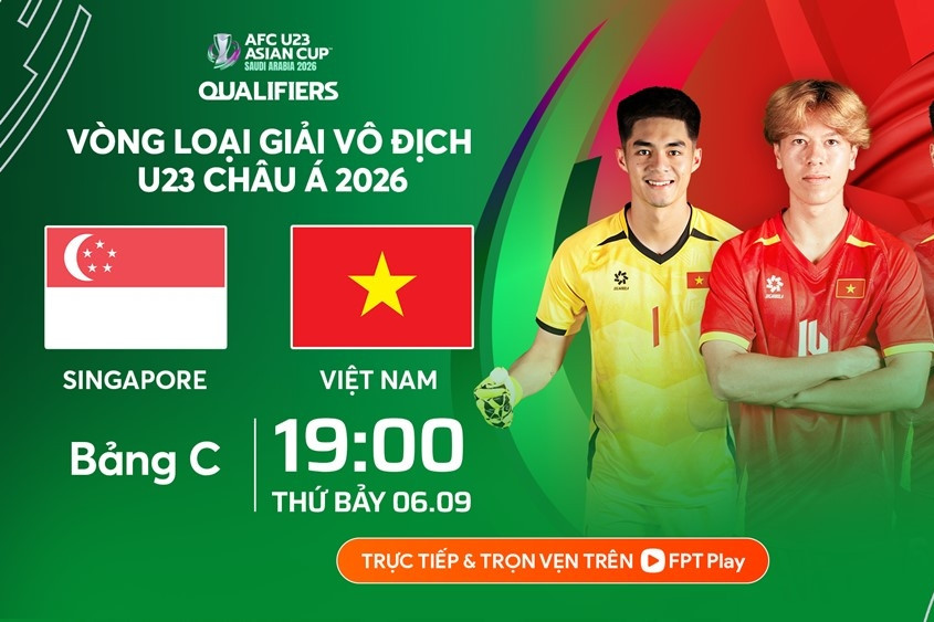 Link xem trực tiếp bóng đá U23 Việt Nam vs U23 Singapore, 19h00 ngày 6/9