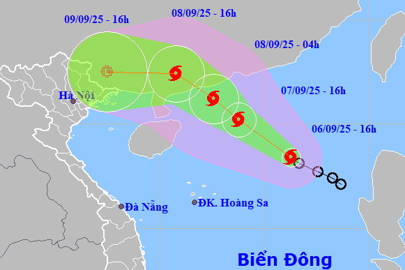 Bão số 7 đã hình thành trên Biển Đông, khả năng tiếp tục mạnh thêm