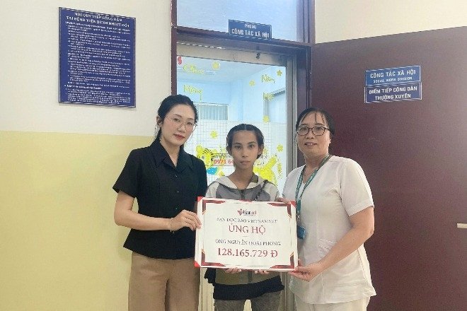 Ông Nguyễn Hoài Phong bị thủy đậu biến chứng được giúp đỡ hơn 128 triệu đồng