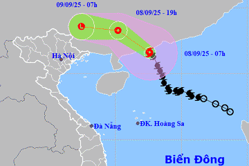 Tin mới nhất về bão số 7 Tapah: Đổ bộ đất liền Trung Quốc, miền Bắc sắp mưa lớn