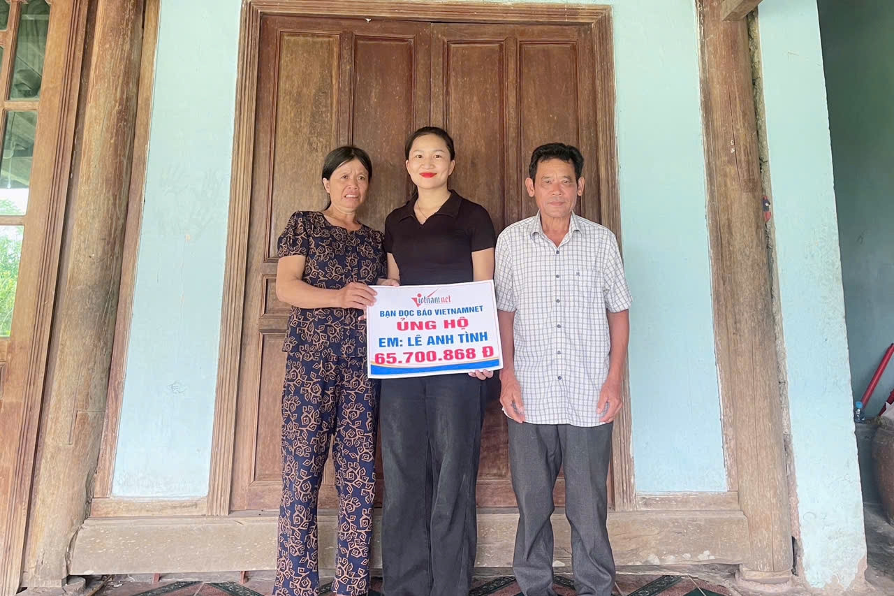Bạn đọc Báo VietNamNet giúp đỡ anh Lê Anh Tình hơn 65 triệu đồng