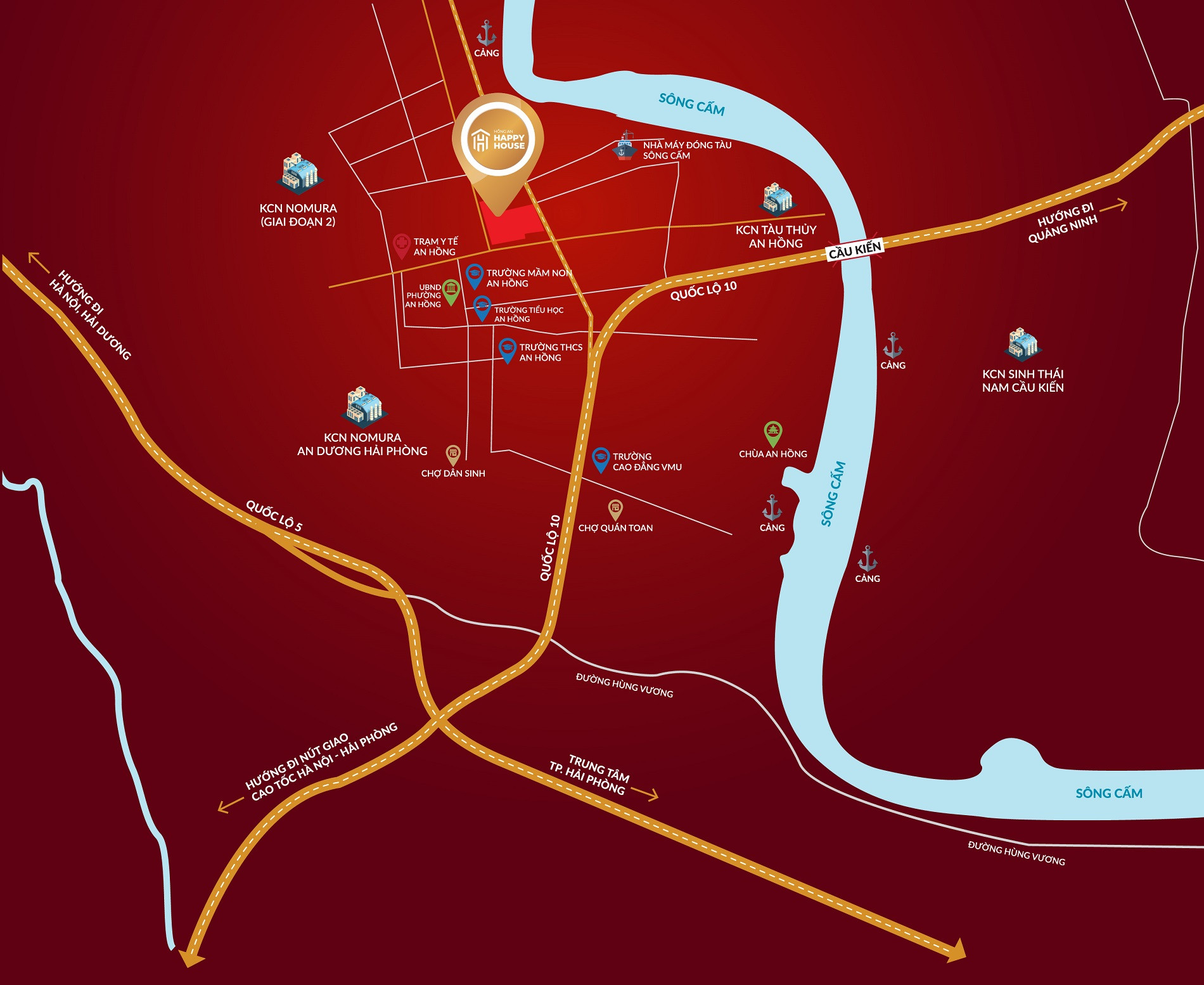 Hồng An Happy House - ‘tâm điểm’ tại lõi trung tâm công nghiệp Hải Phòng