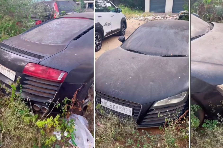 Siêu xe Audi R8 đắt đỏ bị bỏ mặc mục nát trong bãi tạm giữ của cảnh sát