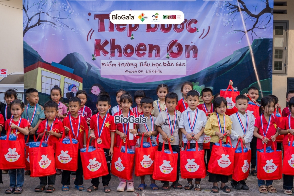 BioGaia đưa nước sạch về Trường Tiểu học Ta Gia, Lai Châu