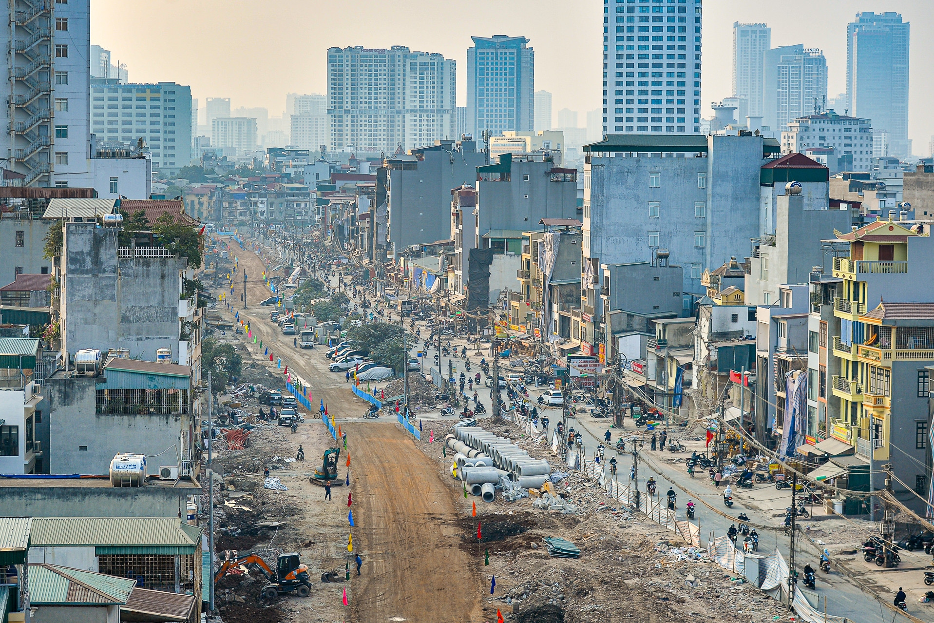  Hiện trạng tuyến Vành đai 1 Hoàng Cầu – Voi Phục trước ngày thông tuyến kỹ thuật 
