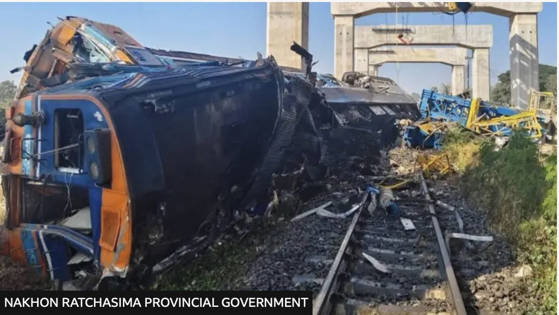 Tai nạn tàu hỏa. Ảnh: Facebook