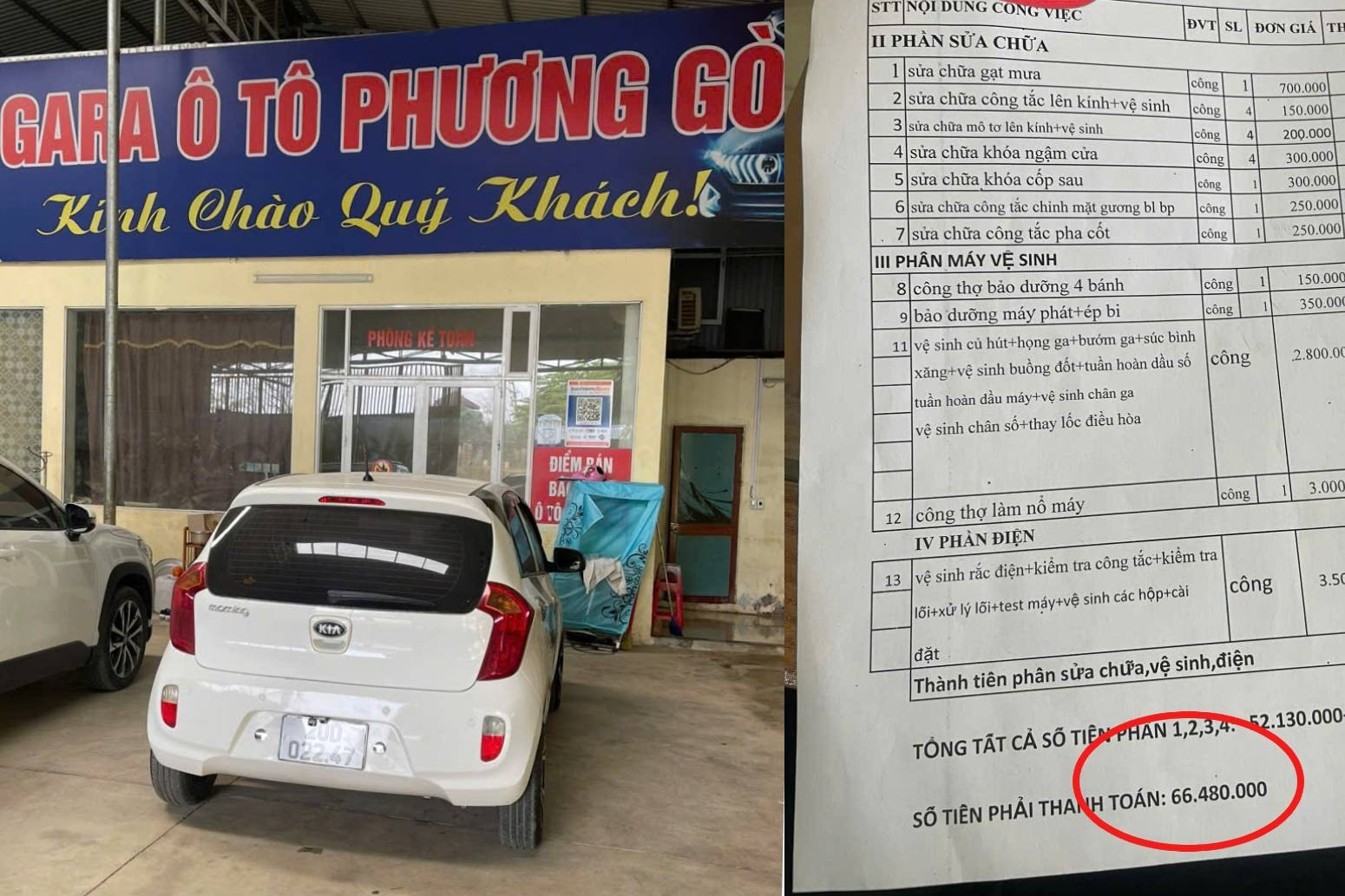 Xe hơn 100 triệu, nhận hóa đơn sửa sau ngập nước hết gần 70 triệu, chủ xe 'sốc'