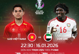 AFC tiếp 'vitamin tinh thần' U23 Việt Nam trước trận tứ kết gặp U23 UAE Xem trực tiếp bóng đá U23 Việt Nam vs U23 UAE ở kênh nào?