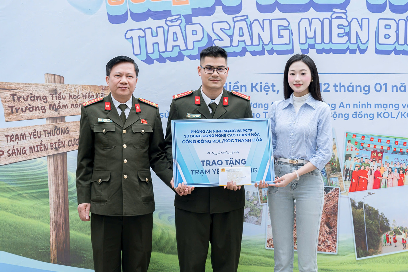 Hành động đẹp của á hậu Thanh Trúc ở miền biên cương