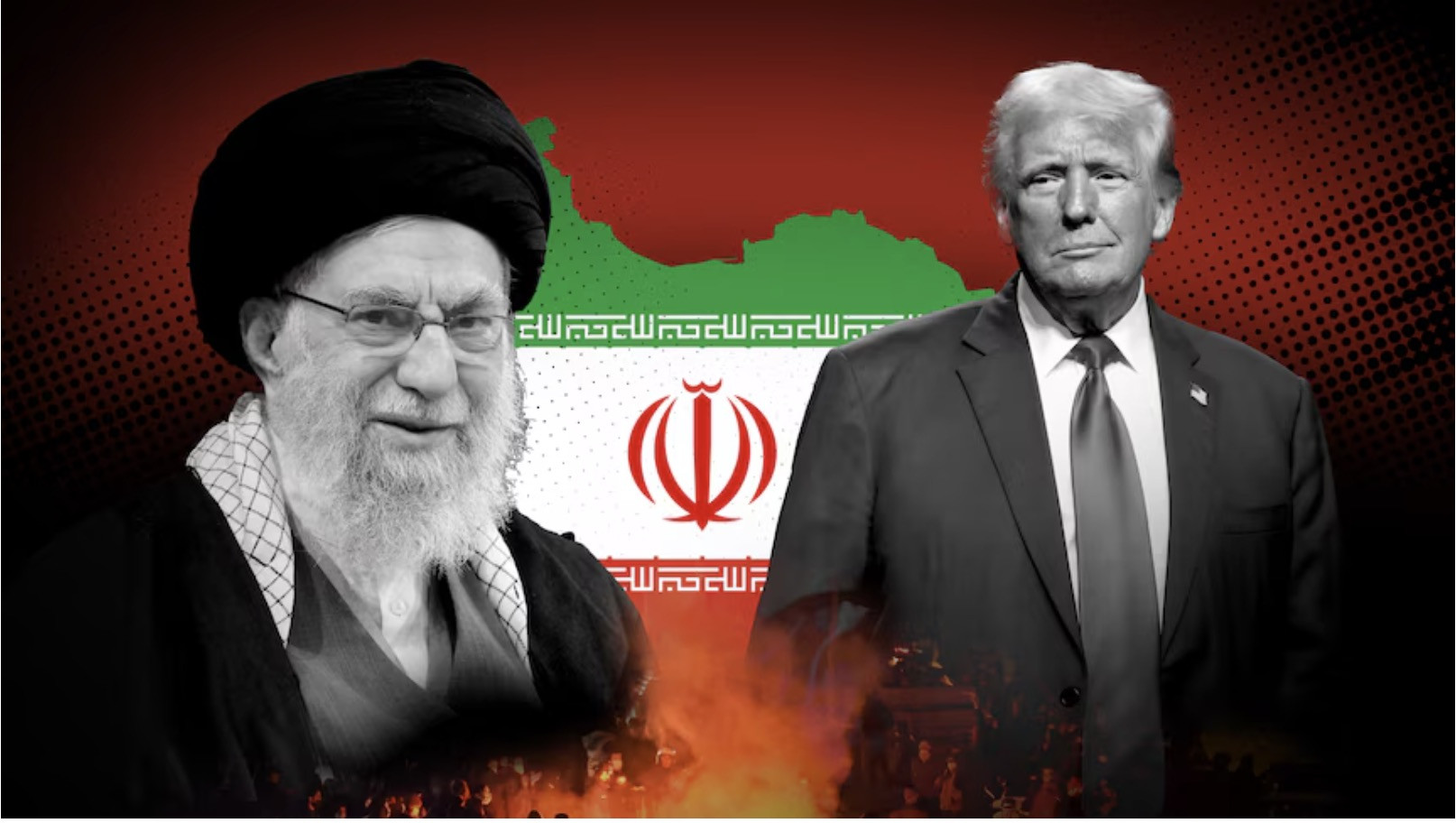 Lãnh đạo Iran và Tổng thống Mỹ Trump. Ảnh: ABC News