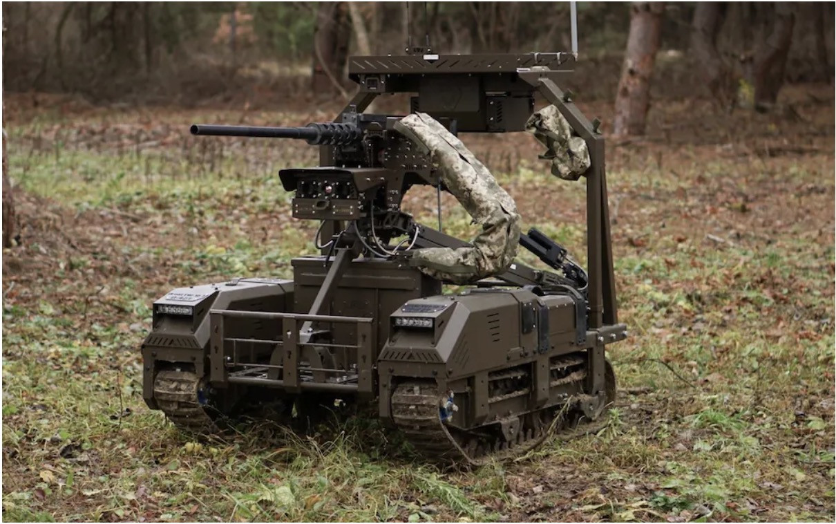 Robot súng máy. Ảnh: Telegraph