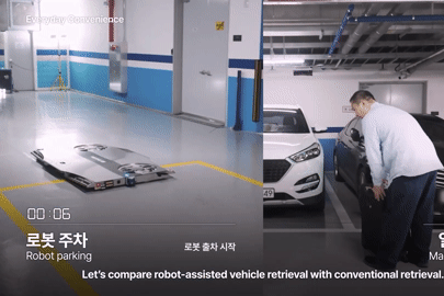 Robot tự đỗ xe thay tài xế tại Hàn Quốc