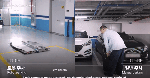 Robot tự đỗ xe thay tài xế tại Hàn Quốc
