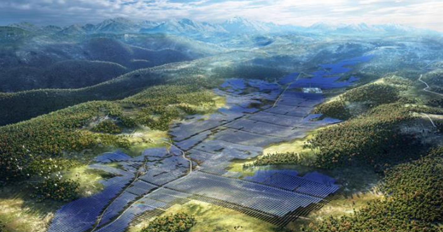 Cánh đồng điện mặt trời khổng lồ trên cao nguyên