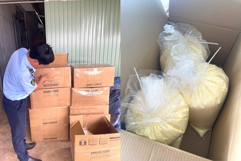 7 tạ kem dưỡng trắng da không rõ nguồn gốc bị thu giữ ở Gia Lai