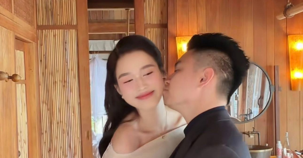 Chồng doanh nhân thơm má hoa hậu Đỗ Thị Hà, Trung Ruồi đẹp đôi bên Hương Ly