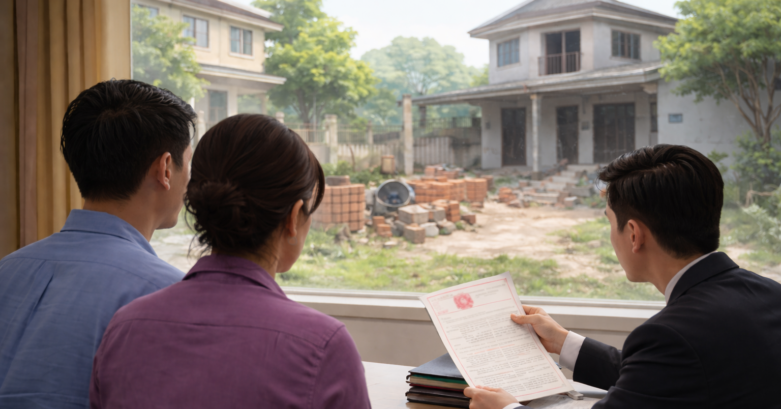 Làm gì khi đi nước ngoài nhiều năm về, đất bị xây nhà, giấy tờ bị cho là giả?