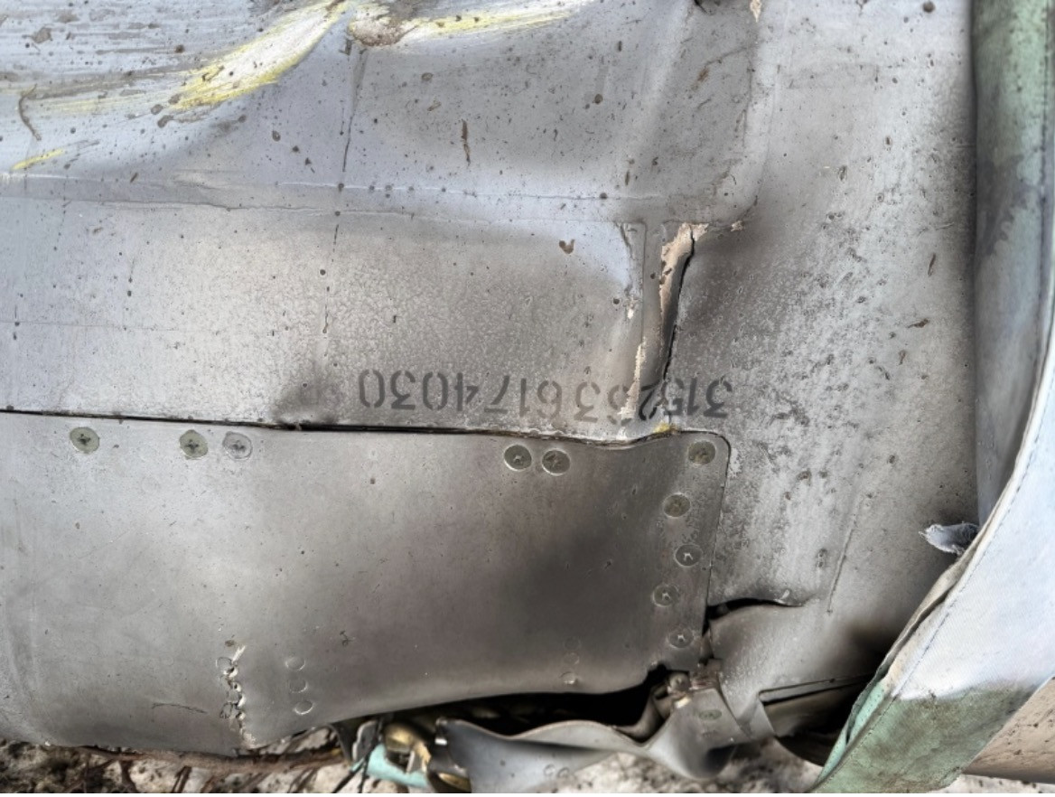 mảnh vỡ tên lửa Nga. Ảnh: RBC