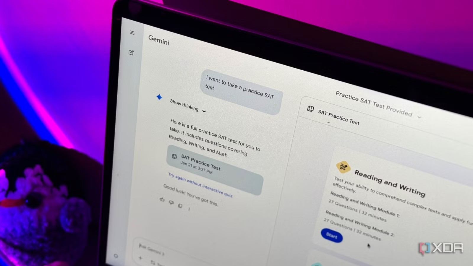 Google tung công cụ luyện thi SAT miễn phí trên Gemini