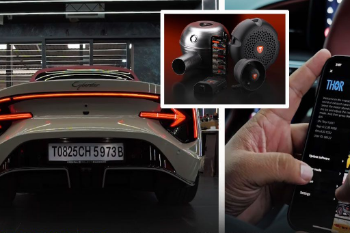 Chủ xe chơi trội độ âm thanh động cơ siêu xe cho xe điện MG Cyberster