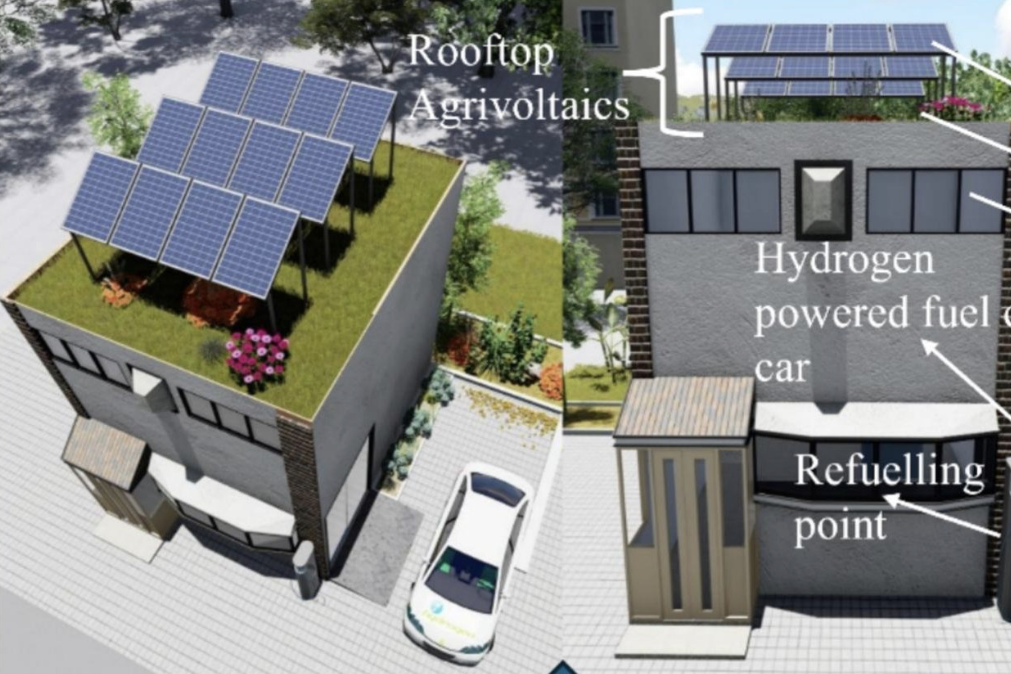 Mái nhà có thể sản xuất hydro, vừa chạy xe vừa làm mát nhà
