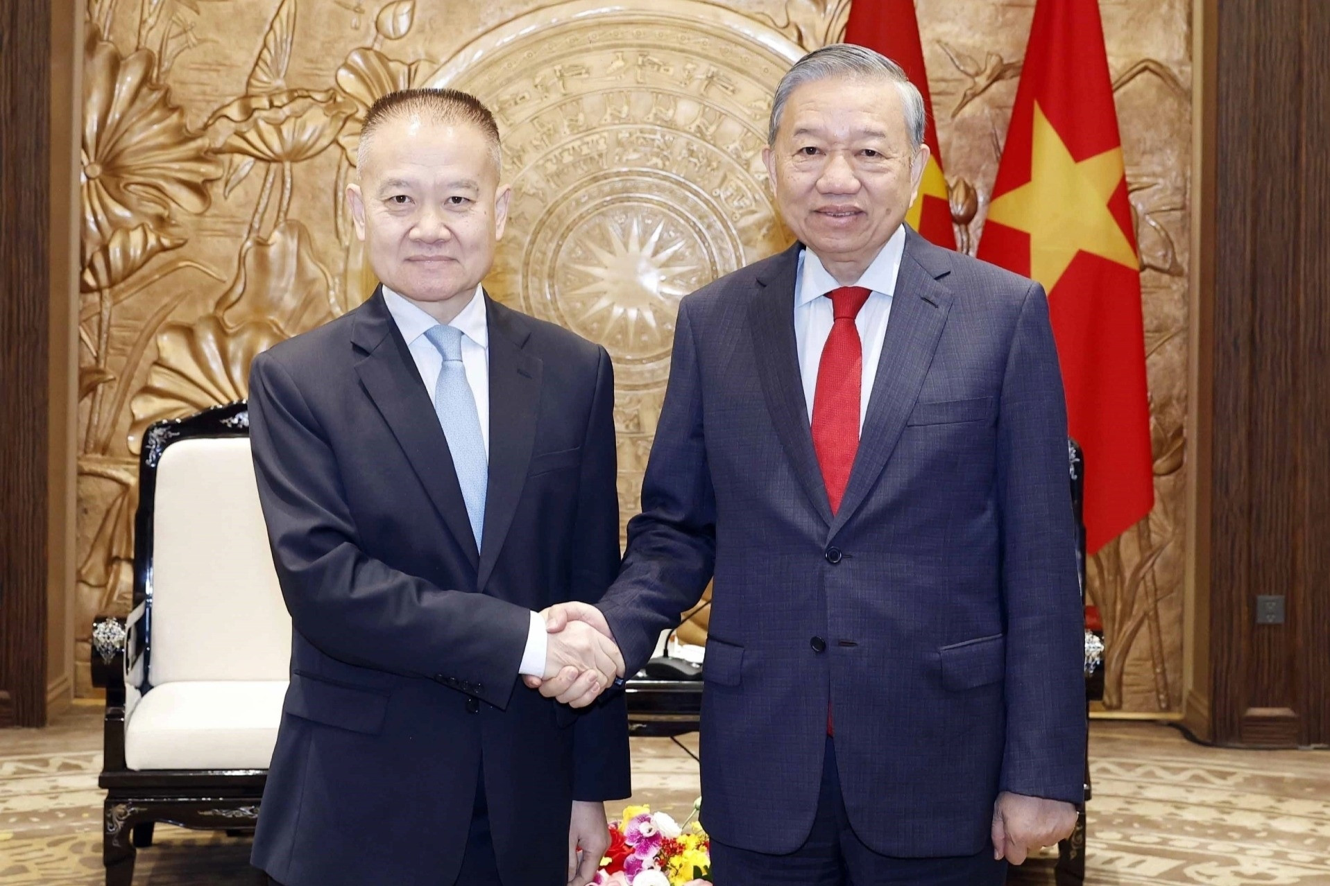 Tổng Bí thư Tô Lâm tiếp Đặc phái viên của Tổng Bí thư, Chủ tịch Trung Quốc