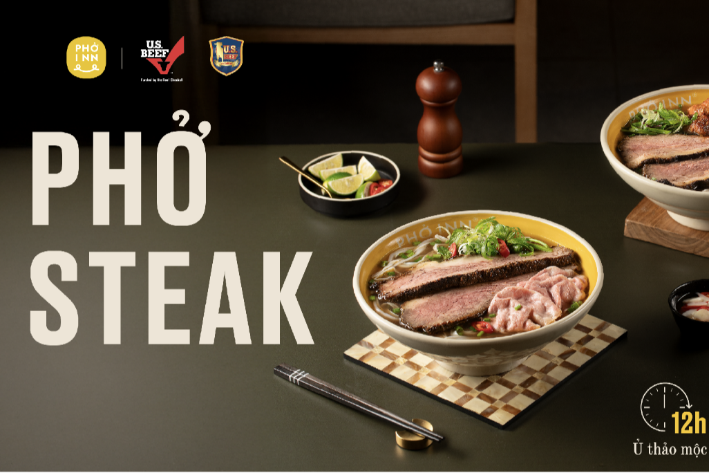 Trải nghiệm bát Phở Steak có thịt làm trong 18 tiếng