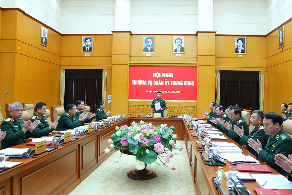 Đại tướng Phan Văn Giang chủ trì hội nghị Thường vụ Quân ủy Trung ương