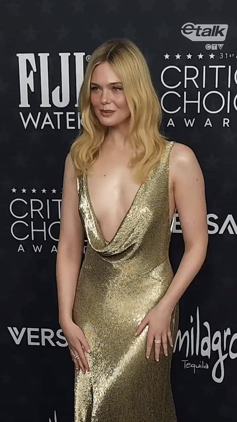 Elle Fanning at the 31st Annual Critics' Choice Awards.mp4