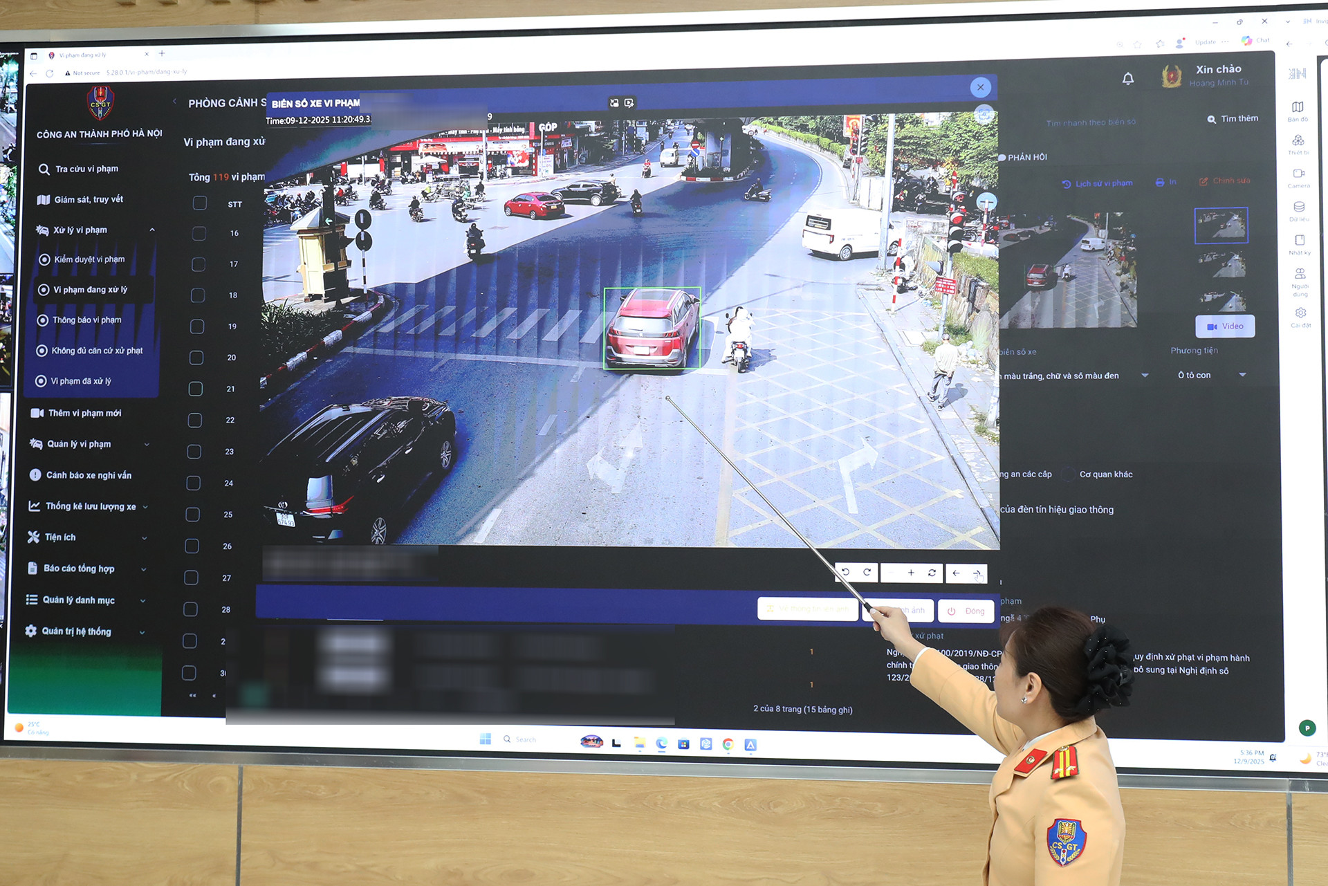 Công an Hà Nội công bố danh sách 342 ô tô, xe máy bị camera AI phát hiện vi phạm