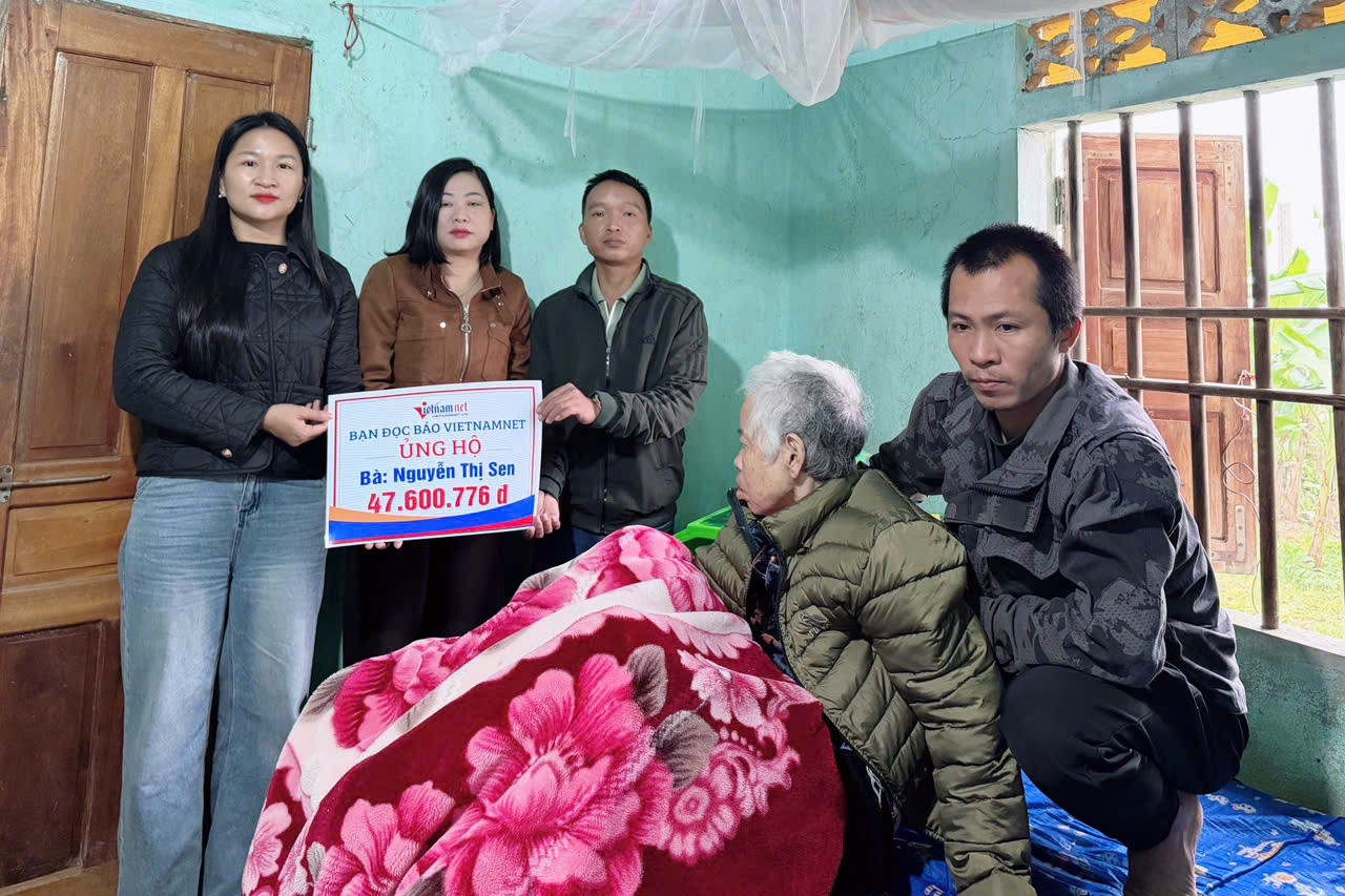 Bà Nguyễn Thị Sen ở Hà Tĩnh được bạn đọc giúp đỡ hơn 47 triệu đồng