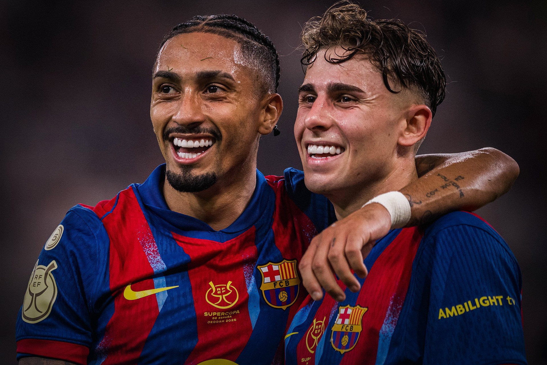 Barca thắng 5 sao ở Siêu cúp: Vui chơi cùng Raphinha