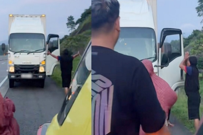 Bỏ quên vợ ở trạm dừng nghỉ, chồng chắp tay cảm ơn người giúp đỡ