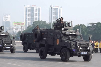 Cận cảnh dàn phương tiện tác chiến hiện đại tổng duyệt bảo vệ Đại hội Đảng