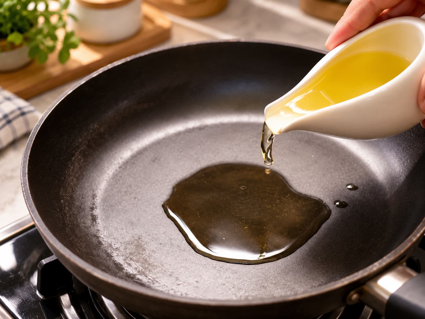 Làm nước màu đường với dầu ăn.jpg