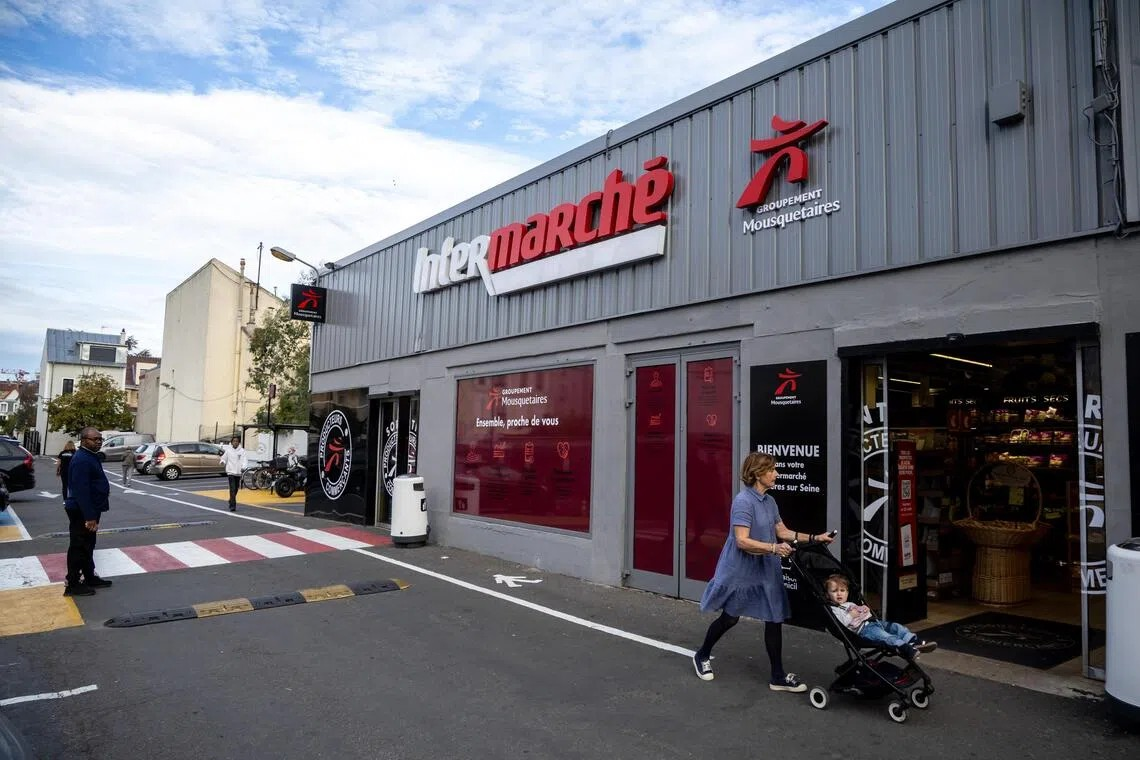 Around 150 Intermarche supermarket stores were hit by cyberattacks on the night of Oct 11. PHOTO: EPA