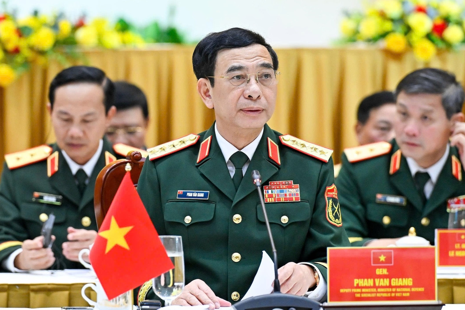 Cuộc gặp giữa Phó Thủ tướng, Bộ trưởng Quốc phòng Việt Nam - Lào - Campuchia