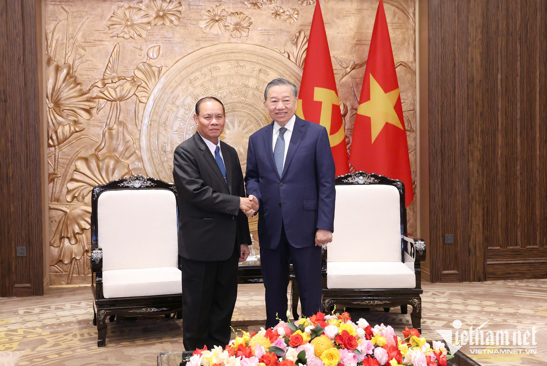 W-Tổng Bí thư, Chủ tịch nước Tô Lâm tiếp Thường trực Ban Bí thư Lào.jpg