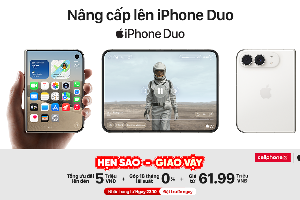 CellphoneS nhận đặt trước iPhone Duo chính hãng, ưu đãi đến 5 triệu