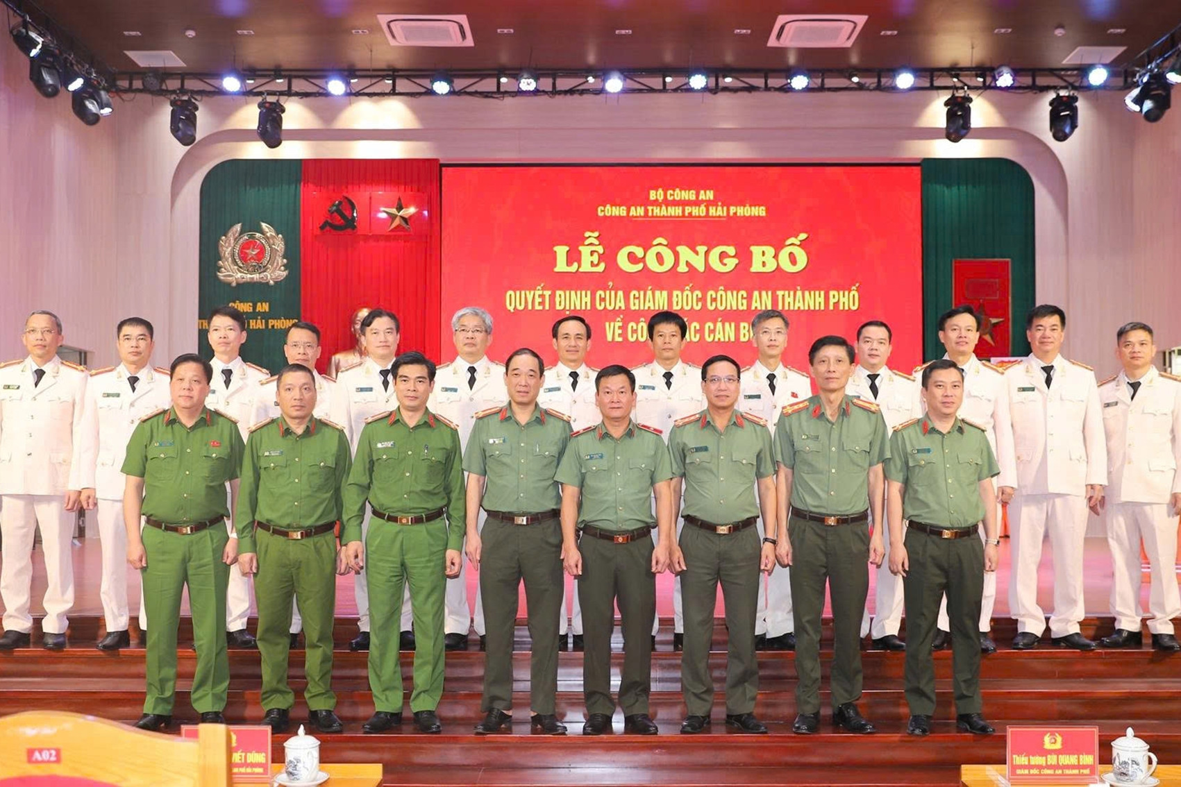 Công an Hải Phòng điều động, bổ nhiệm 13 trưởng phòng chủ chốt