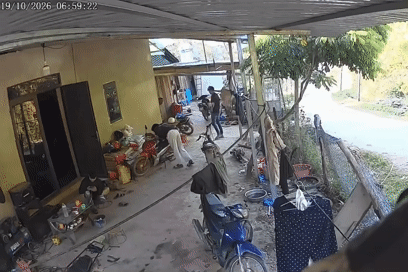 Clip động đất ở Sơn La, khung hình camera chao đảo