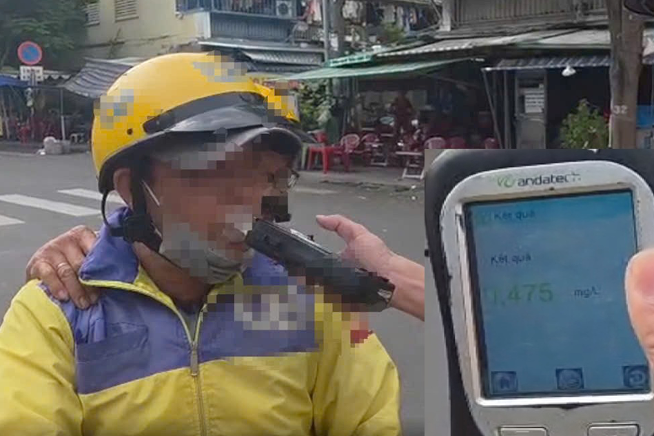 Nhiều tài xế xe ôm công nghệ ở TPHCM vi phạm nồng độ cồn 'kịch khung'